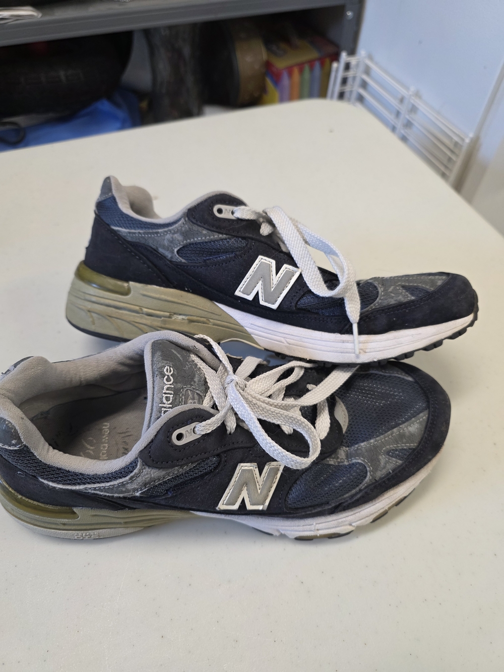 New Balance 993 Navy and Gray Running Shoes